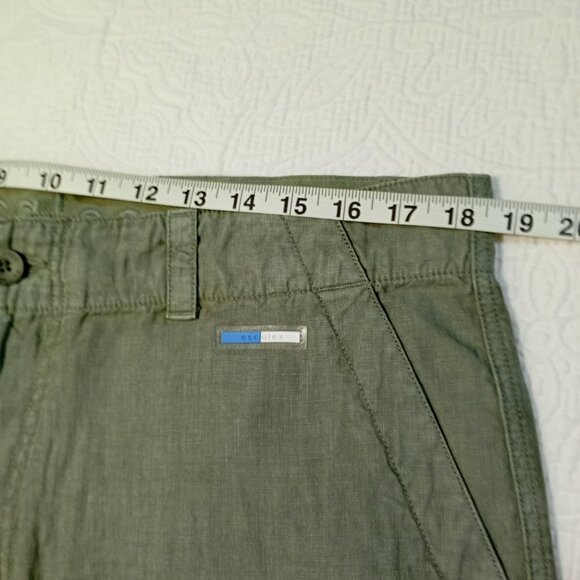 Escales Paris Casual Shorts Mens Olive Green 100% Linen Size 40 EU - Picture 10 of 13